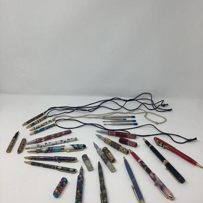 039: Assortment of  CloisonnÃ© and Other Pens