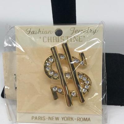 072: Paris New York 'Christine' Pin, Brooches and Bird Rhinestone Bird Pendant