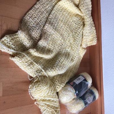 090:  Unfinished Knitting Projects With Yarn 