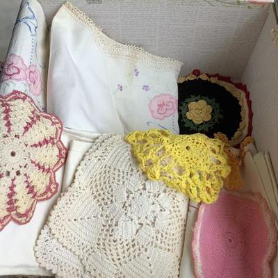 109: Vintage and New Crochet and Embroidered 