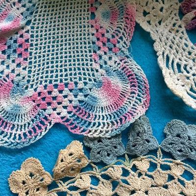 109: Vintage and New Crochet and Embroidered 