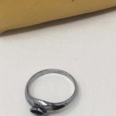 086:  Childâ€™s 2mm Christening Ring and Vintage Pendant 