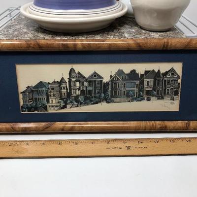 133:  Signed Print With Beautiful Pottery Mix 
