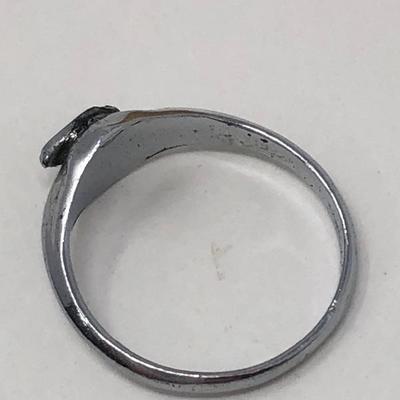 086:  Childâ€™s 2mm Christening Ring and Vintage Pendant 