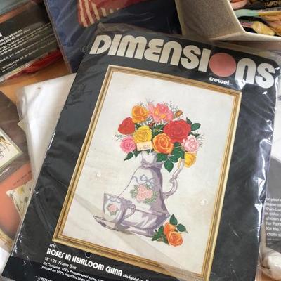 093:  New Needlecraft and Cross Stitch Kits With Thread
