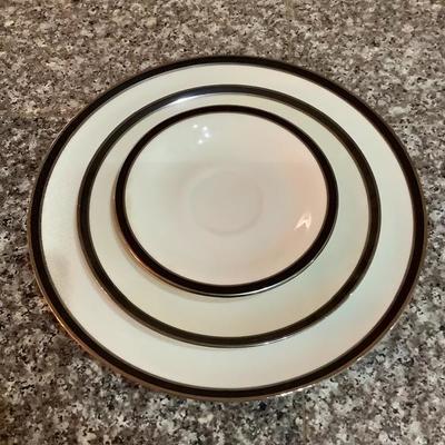 210:  Black American Manor Dishes, Black Vintage Goblets, Black Bowls and More