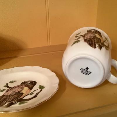 216:  Tea Set and Candles