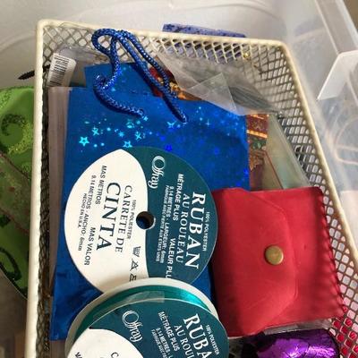 097:  Two Rolling Bins of Art Supplies