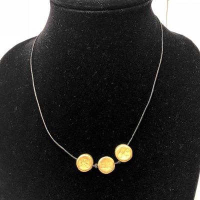 077:  Gold Toned Necklace, Asian Style Necklaces and Others