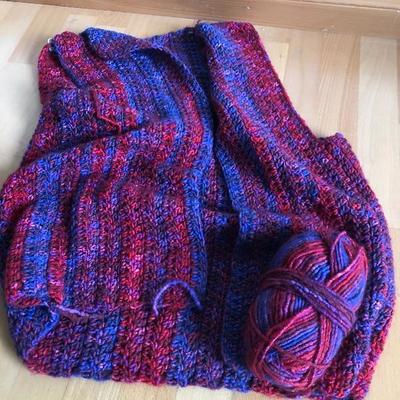 090:  Unfinished Knitting Projects With Yarn 