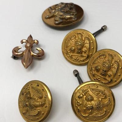135:  Vintage Art Deco Shoe Clips and Other Vintage Pieces