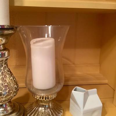 216:  Tea Set and Candles