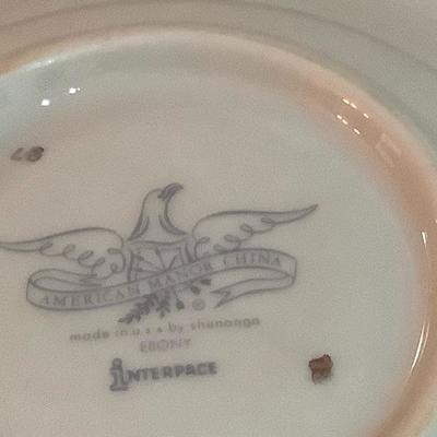 210:  Black American Manor Dishes, Black Vintage Goblets, Black Bowls and More