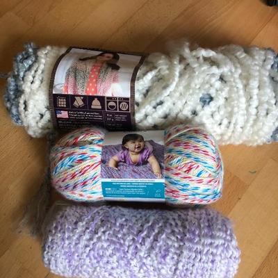 089:  Three Drawer Bins Full of Knitting Yarn