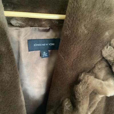 111: Jones New York Fur Coat and Arctic Vintage Fur Hat