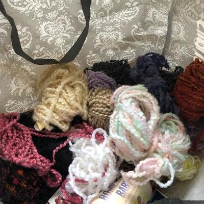 091: One large Rolling Drawer Bin and Other Full of Yarn