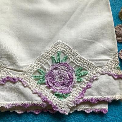 109: Vintage and New Crochet and Embroidered 