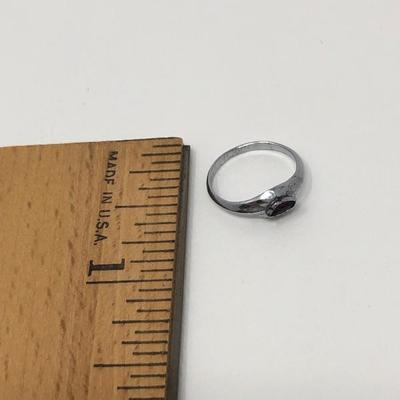086:  Childâ€™s 2mm Christening Ring and Vintage Pendant 