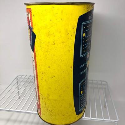 141: PAC-MAN Metal 1980 Trash Can 
