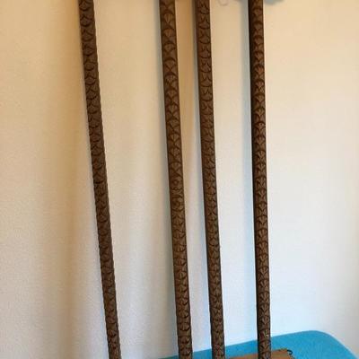 123:  Wood Wall Plate Display Stand, Umbrella and Key Stand