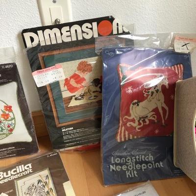 093:  New Needlecraft and Cross Stitch Kits With Thread