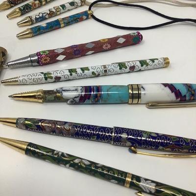 039: Assortment of  CloisonnÃ© and Other Pens