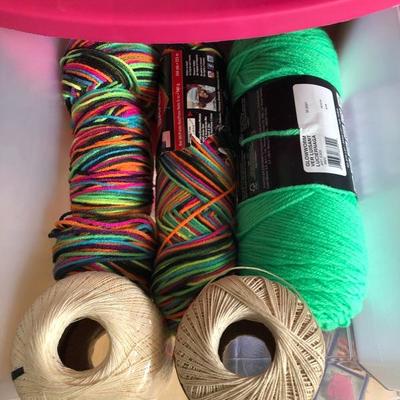 089:  Three Drawer Bins Full of Knitting Yarn