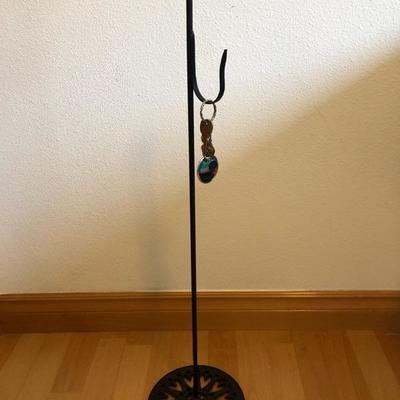 123:  Wood Wall Plate Display Stand, Umbrella and Key Stand