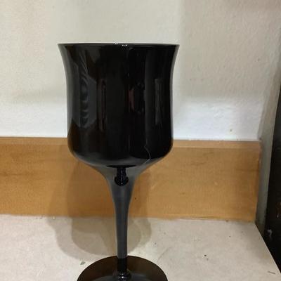 210:  Black American Manor Dishes, Black Vintage Goblets, Black Bowls and More