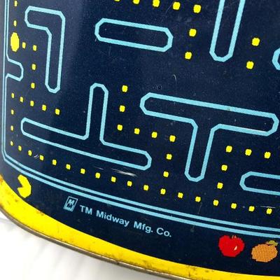141: PAC-MAN Metal 1980 Trash Can 