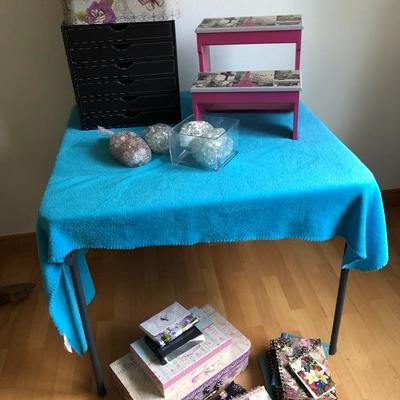 121:  Paris Stepping Stool, Leather Storage Drawers, Decor Boxes and Stationary