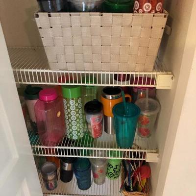 124:  Several Travel Mugs and Cups 