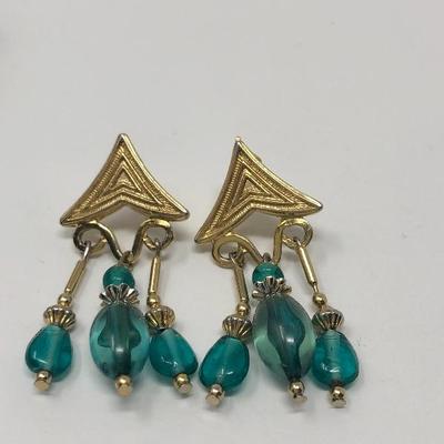 078:   Blue and Turquoise Earrings 