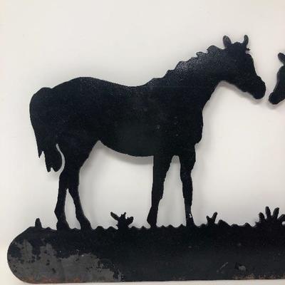 052:  Dally C. Evans Horse Print, Metal Horse Art and Cowboy Hat