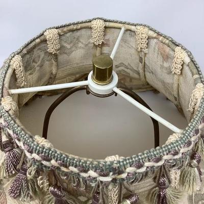 031 :  Victorian Scalloped Fringed Vintage Lamp Shade