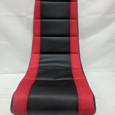 Black/Red Leather Banana Chair - New