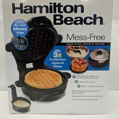 Hamilton Beach Mess- Free Waffle Maker - New
