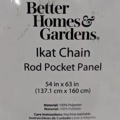 Ikat Chain Rod Pocket Panel 54 x 63 in - New
