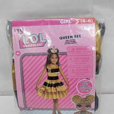 LOL Surprise Queen Bee Child Costume Girl 4-6 - New