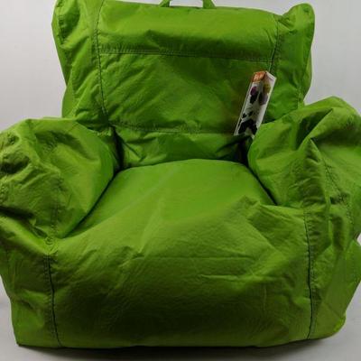 Big Joe Bright Green Dorm Bean Bag Chair - New (Small Marks, See Pictures)