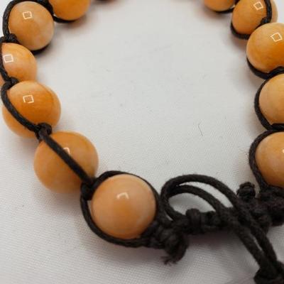 Orange glass marble Bracelet