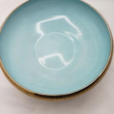 Turquoise and gold dish
