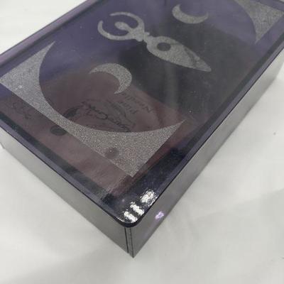 Purple glass burner box w/incense
