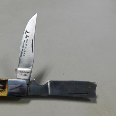 Hand Made Wild Turkey Solingen Germany Steel Single Blade Knife 6