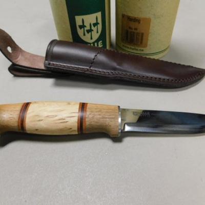 Helle Norway Harding #99 Fixed Blade Mixed Wood Handle Knife 8.5