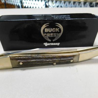 Buck Creek Collector's Edition Single Blade Knife Stag Handle Germany
