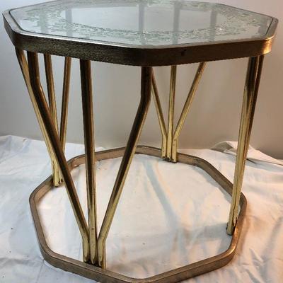 Lot #149 Brass octagon Shaped table           