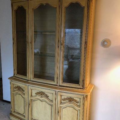 French Provincial China Cabinet 