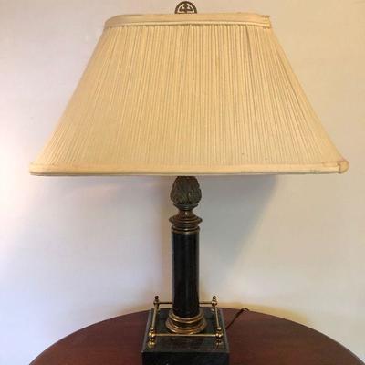 Vintage Troy Brass and Marble Desk Lamp