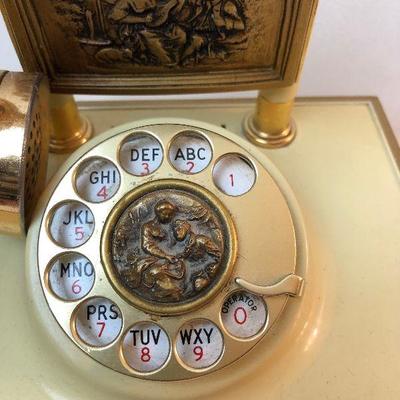 Lot #l05 Decotell Telephone - Gold tone and cream 